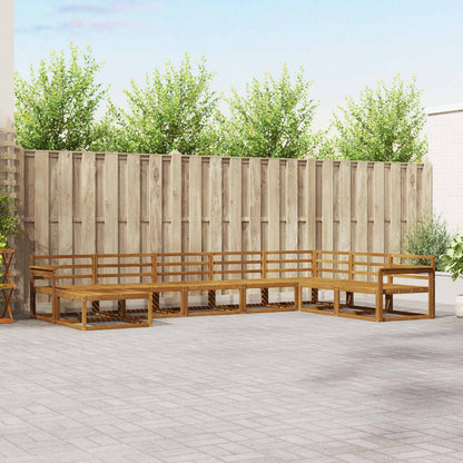 Outdoor Sofa Set 8 pcs Natural Solid Acacia Wood