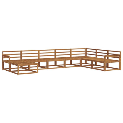 Outdoor Sofa Set 8 pcs Natural Solid Acacia Wood