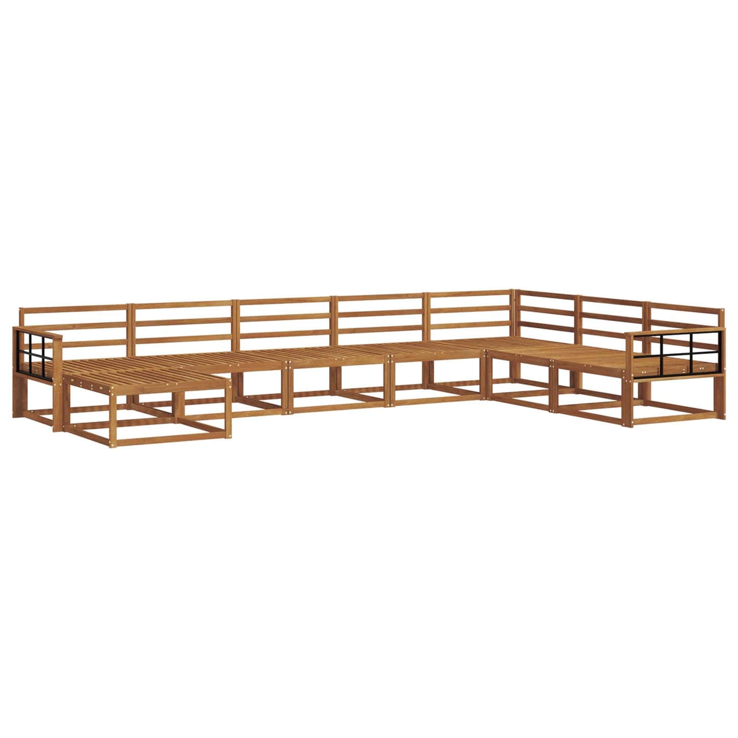 Outdoor Sofa Set 8 pcs Natural Solid Acacia Wood