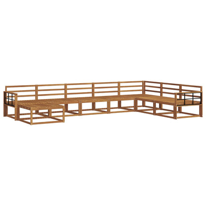 Outdoor Sofa Set 8 pcs Natural Solid Acacia Wood