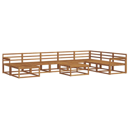 Outdoor Sofa Set 9 pcs Natural Solid Acacia Wood