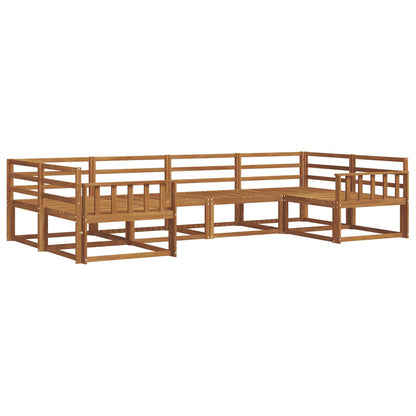 Outdoor Sofa Set 6 pcs Natural Solid Acacia Wood
