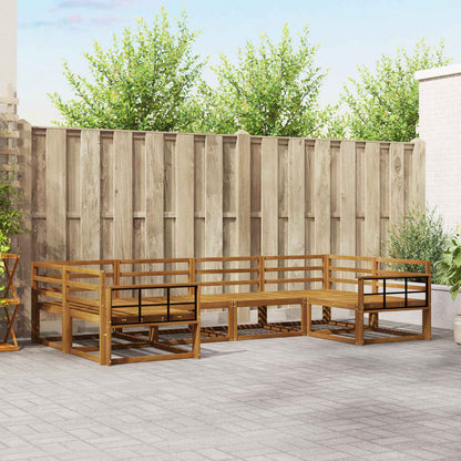 Outdoor Sofa Set 6 pcs Natural Solid Acacia Wood