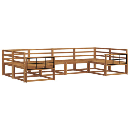 Outdoor Sofa Set 6 pcs Natural Solid Acacia Wood