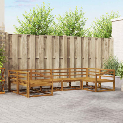 Outdoor Sofa Set 6 pcs Natural Solid Acacia Wood