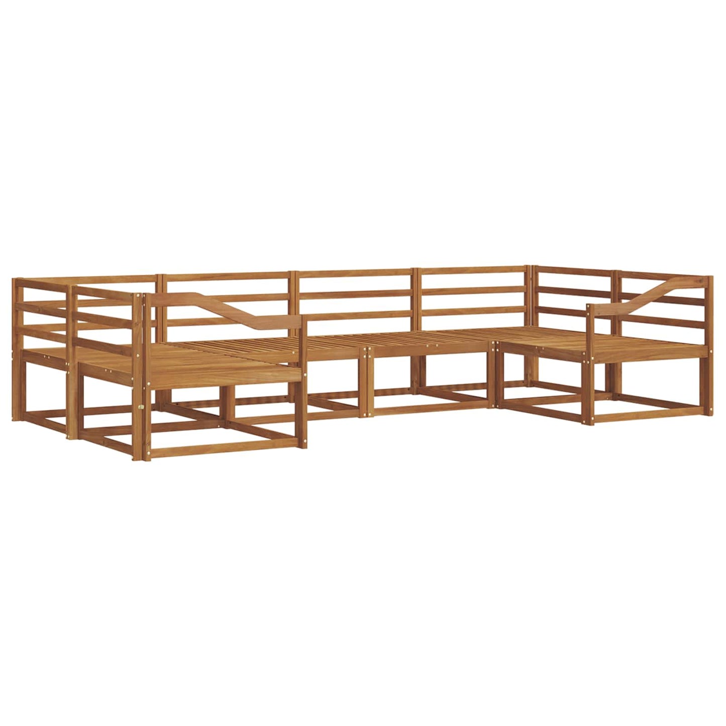 Outdoor Sofa Set 6 pcs Natural Solid Acacia Wood