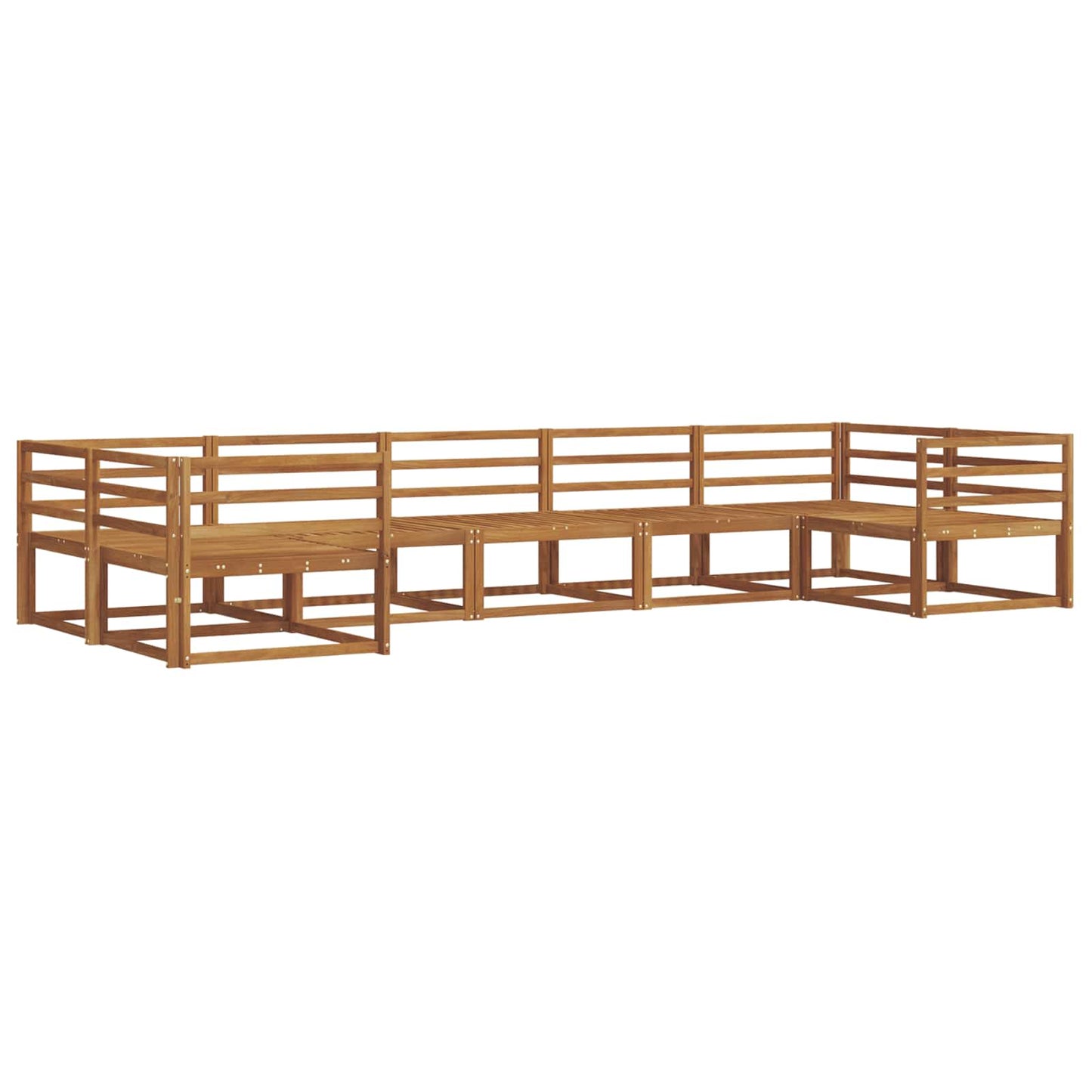 Outdoor Sofa Set 7 pcs Natural Solid Acacia Wood