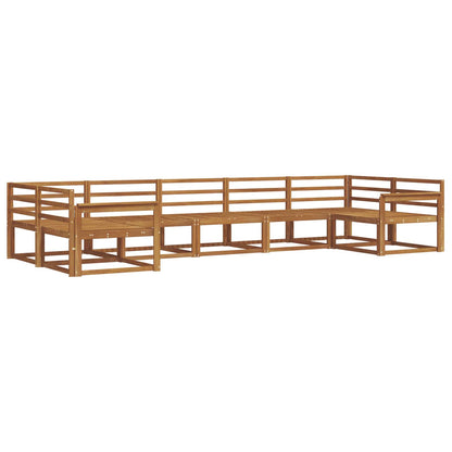 Outdoor Sofa Set 7 pcs Natural Solid Acacia Wood