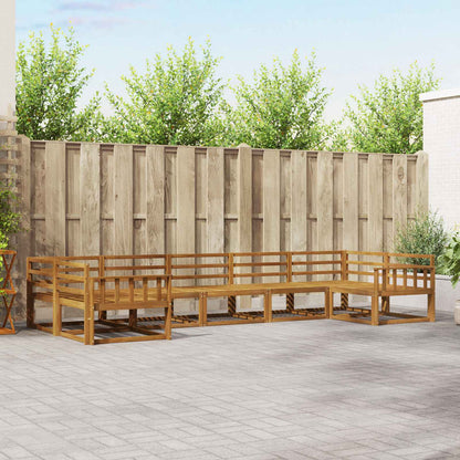 Outdoor Sofa Set 7 pcs Natural Solid Acacia Wood