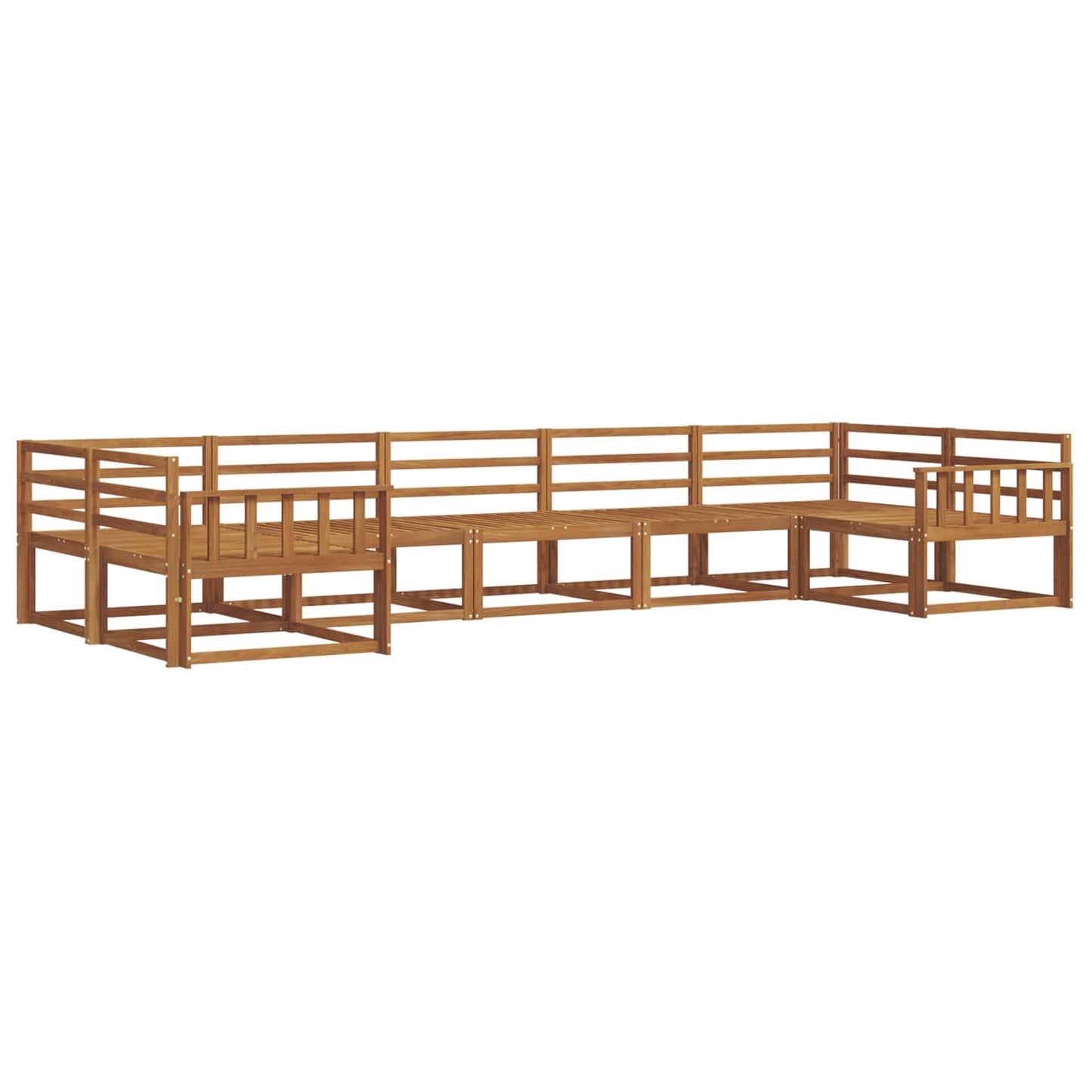 Outdoor Sofa Set 7 pcs Natural Solid Acacia Wood