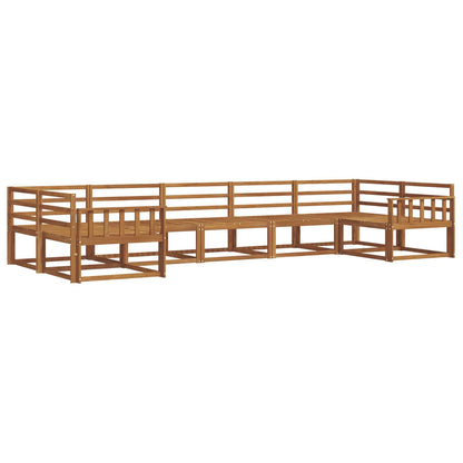 Outdoor Sofa Set 7 pcs Natural Solid Acacia Wood