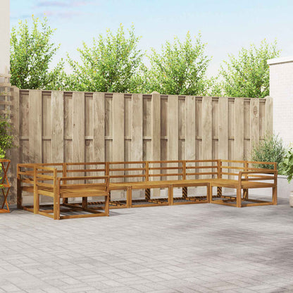 Outdoor Sofa Set 7 pcs Natural Solid Acacia Wood