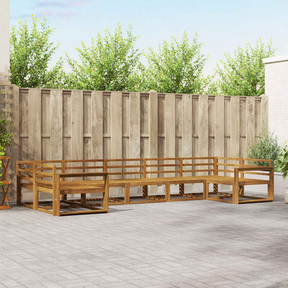 Outdoor Sofa Set 7 pcs Natural Solid Acacia Wood