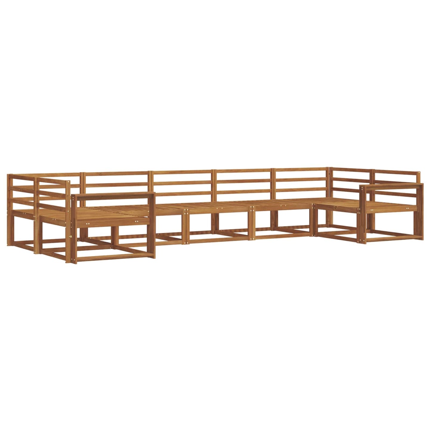 Outdoor Sofa Set 7 pcs Natural Solid Acacia Wood