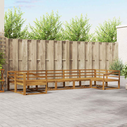 Outdoor Sofa Set 7 pcs Natural Solid Acacia Wood