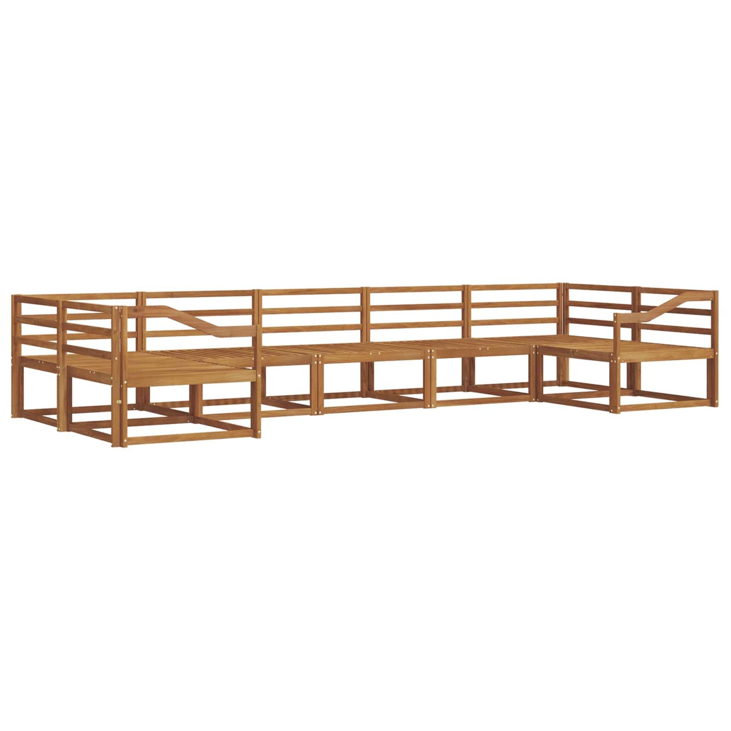 Outdoor Sofa Set 7 pcs Natural Solid Acacia Wood