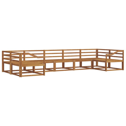 Outdoor Sofa Set 7 pcs Natural Solid Acacia Wood