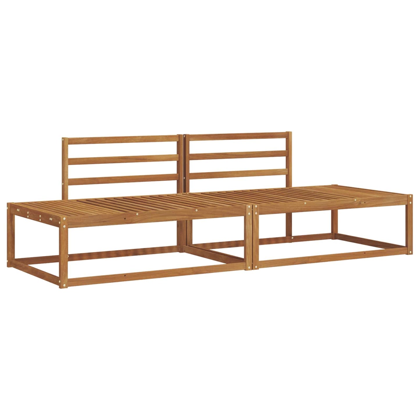Outdoor Sofa Set Natural Solid Acacia Wood