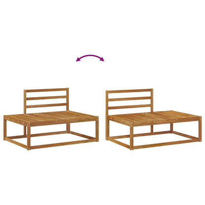 Outdoor Sofa Set Natural Solid Acacia Wood
