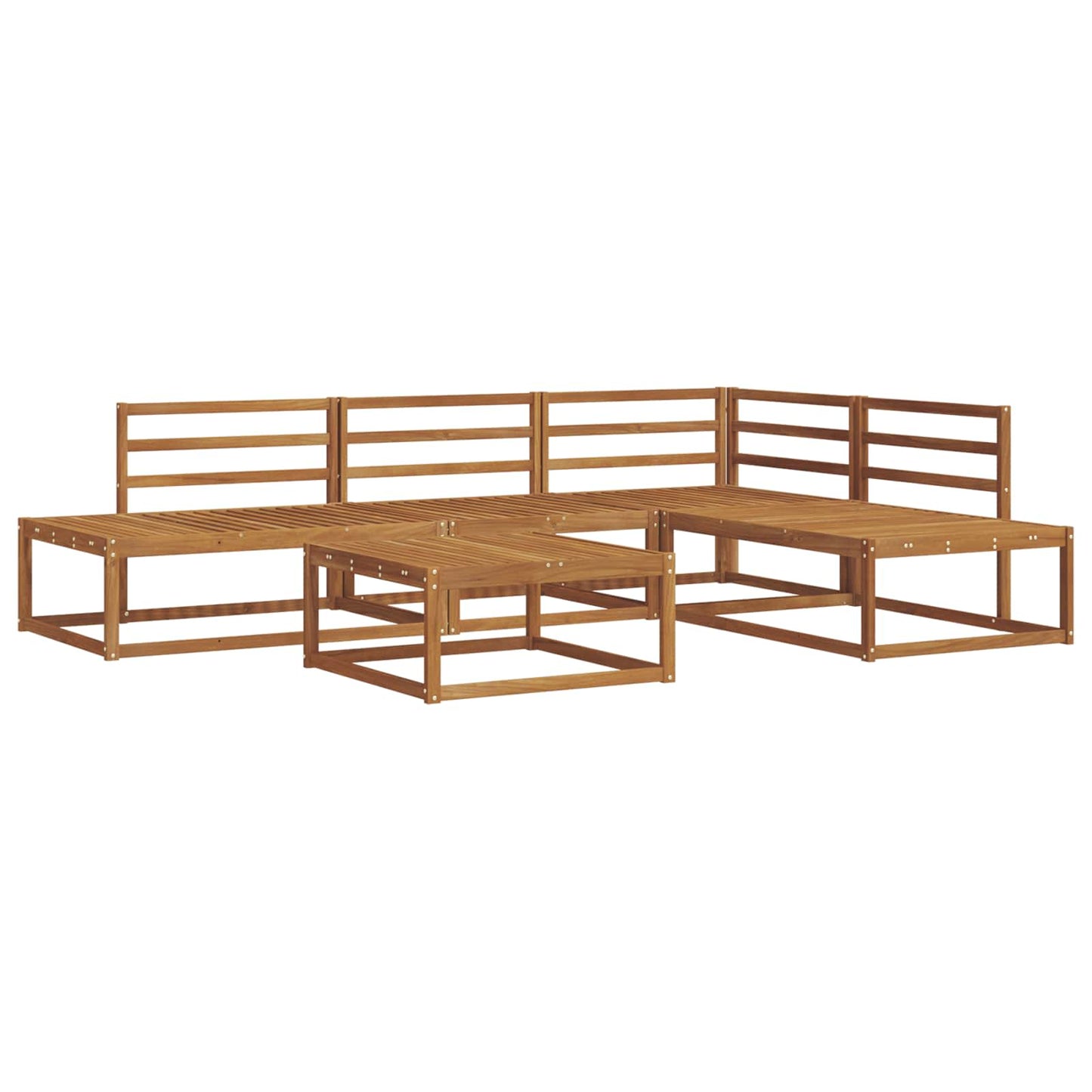 Outdoor Sofa Set Natural Solid Acacia Wood