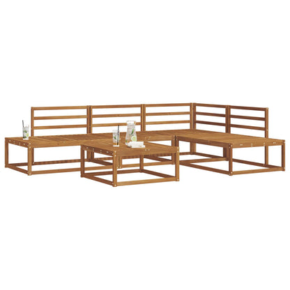 Outdoor Sofa Set Natural Solid Acacia Wood