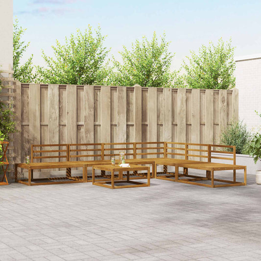 Outdoor Sofa Set Natural Solid Acacia Wood