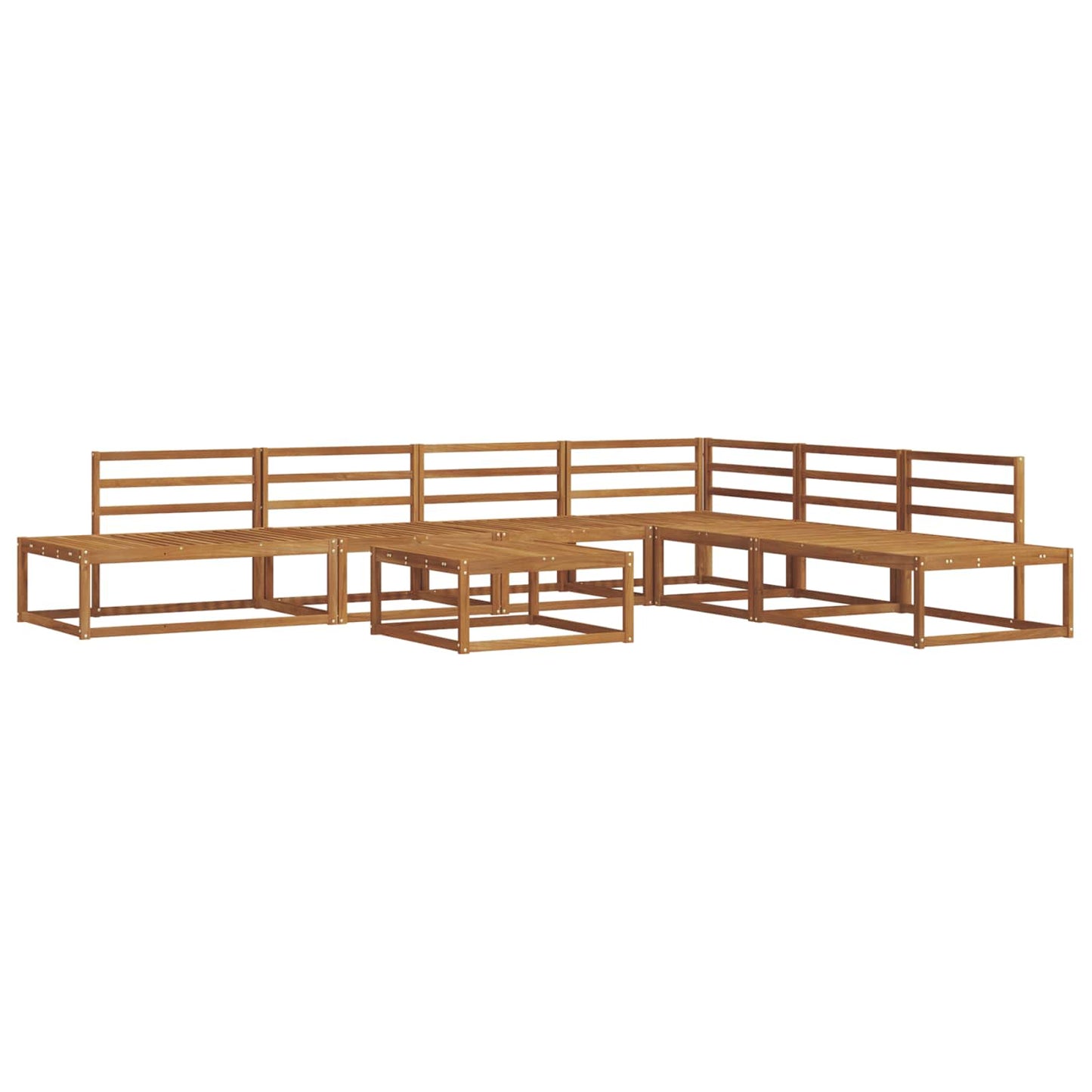 Outdoor Sofa Set Natural Solid Acacia Wood