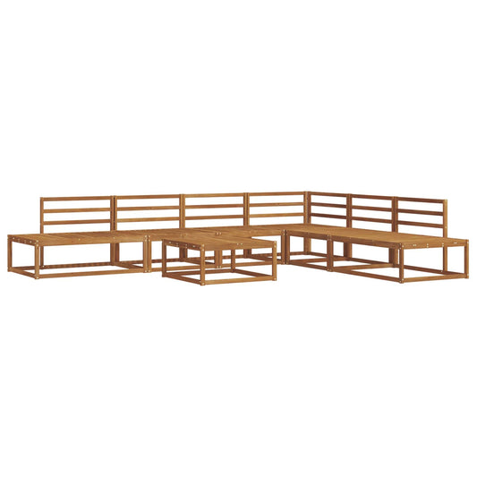 Outdoor Sofa Set Natural Solid Acacia Wood