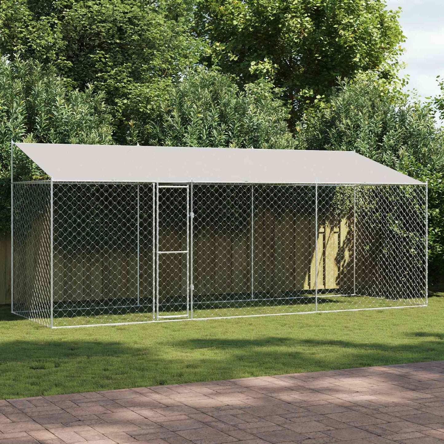 Dog Cage Silver 600 x 200 x 256 cm Galvanised Steel