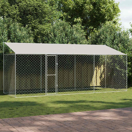 Dog Cage Silver 600 x 200 x 256 cm Galvanised Steel