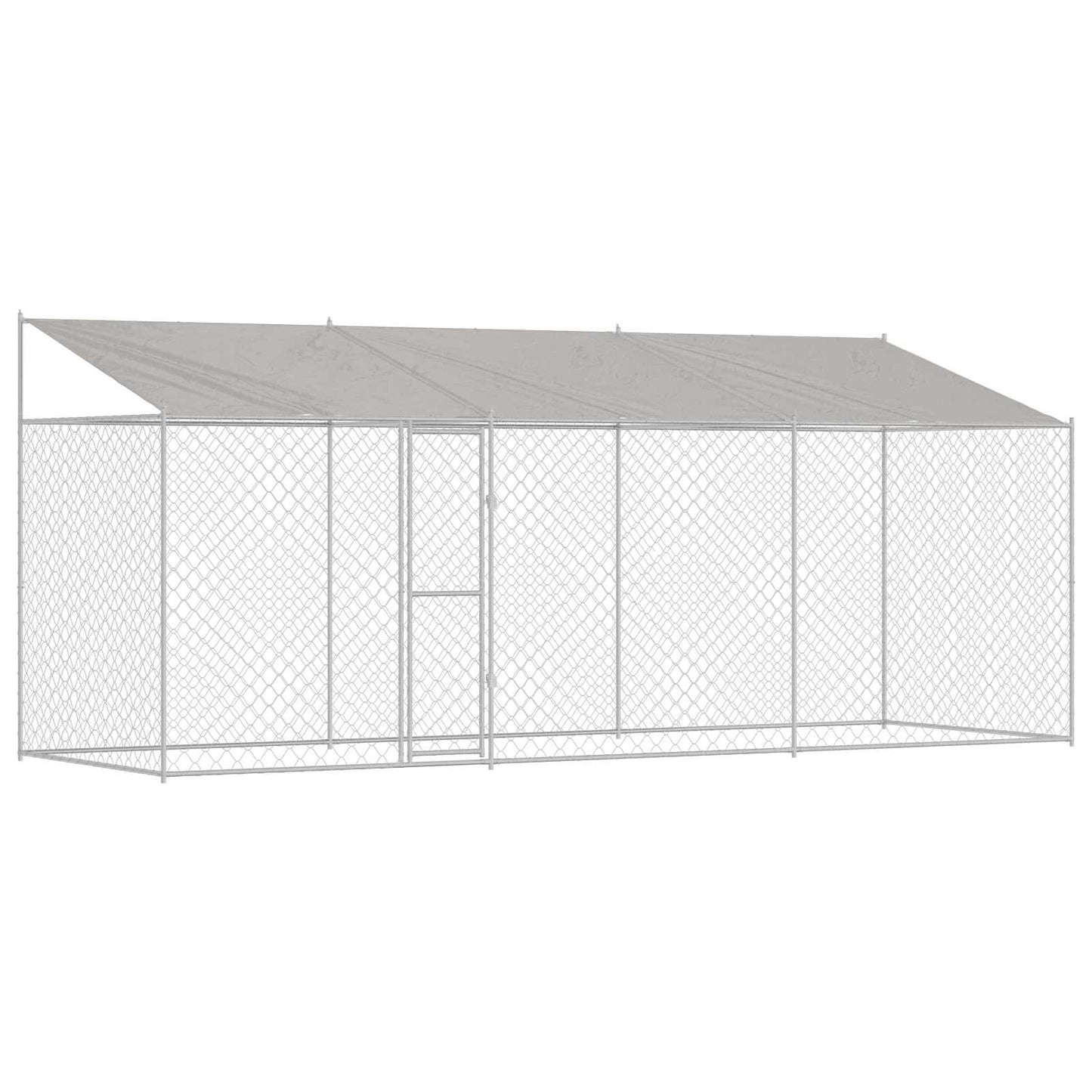 Dog Cage Silver 600 x 200 x 256 cm Galvanised Steel