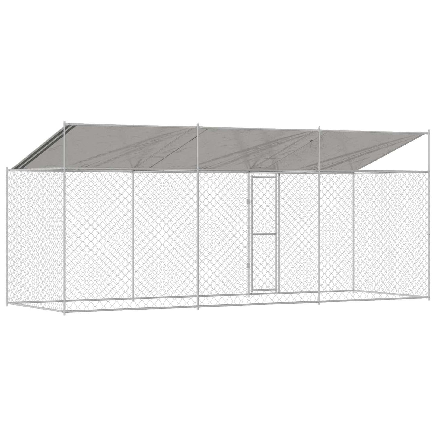 Dog Cage Silver 600 x 200 x 256 cm Galvanised Steel