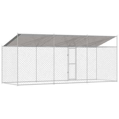 Dog Cage Silver 600 x 200 x 256 cm Galvanised Steel