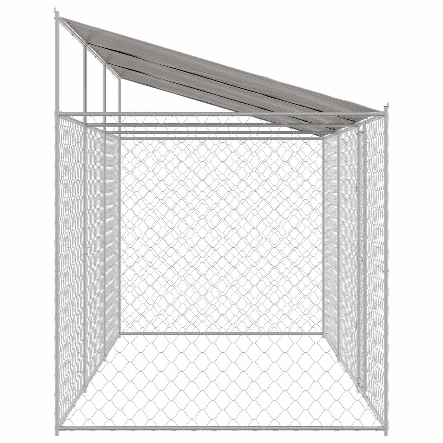 Dog Cage Silver 600 x 200 x 256 cm Galvanised Steel