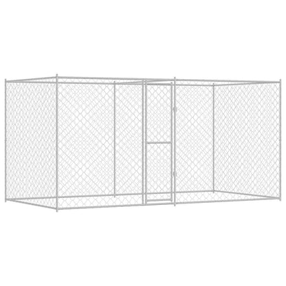 Dog Cage Silver 400 x 200 x 200 cm Galvanised Steel