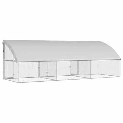 Chicken Cage 3 pcs Silver 600 x 200 x 200 cm Galvanised Steel