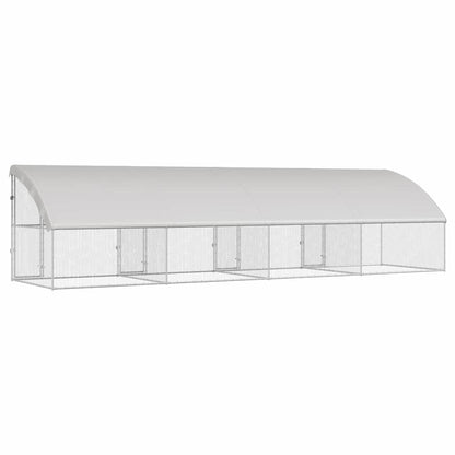 Chicken Cage 4 pcs Silver 800 x 200 x 200 cm Galvanised Steel