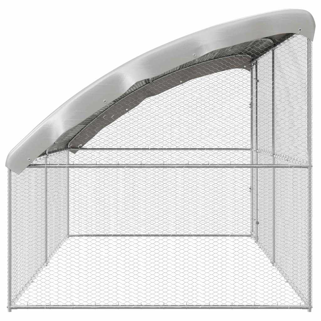 Chicken Cage 2 pcs Silver 400 x 200 x 200 cm Galvanised Steel
