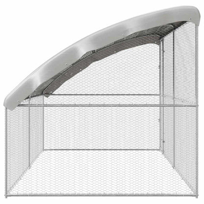 Chicken Cage 2 pcs Silver 400 x 200 x 200 cm Galvanised Steel