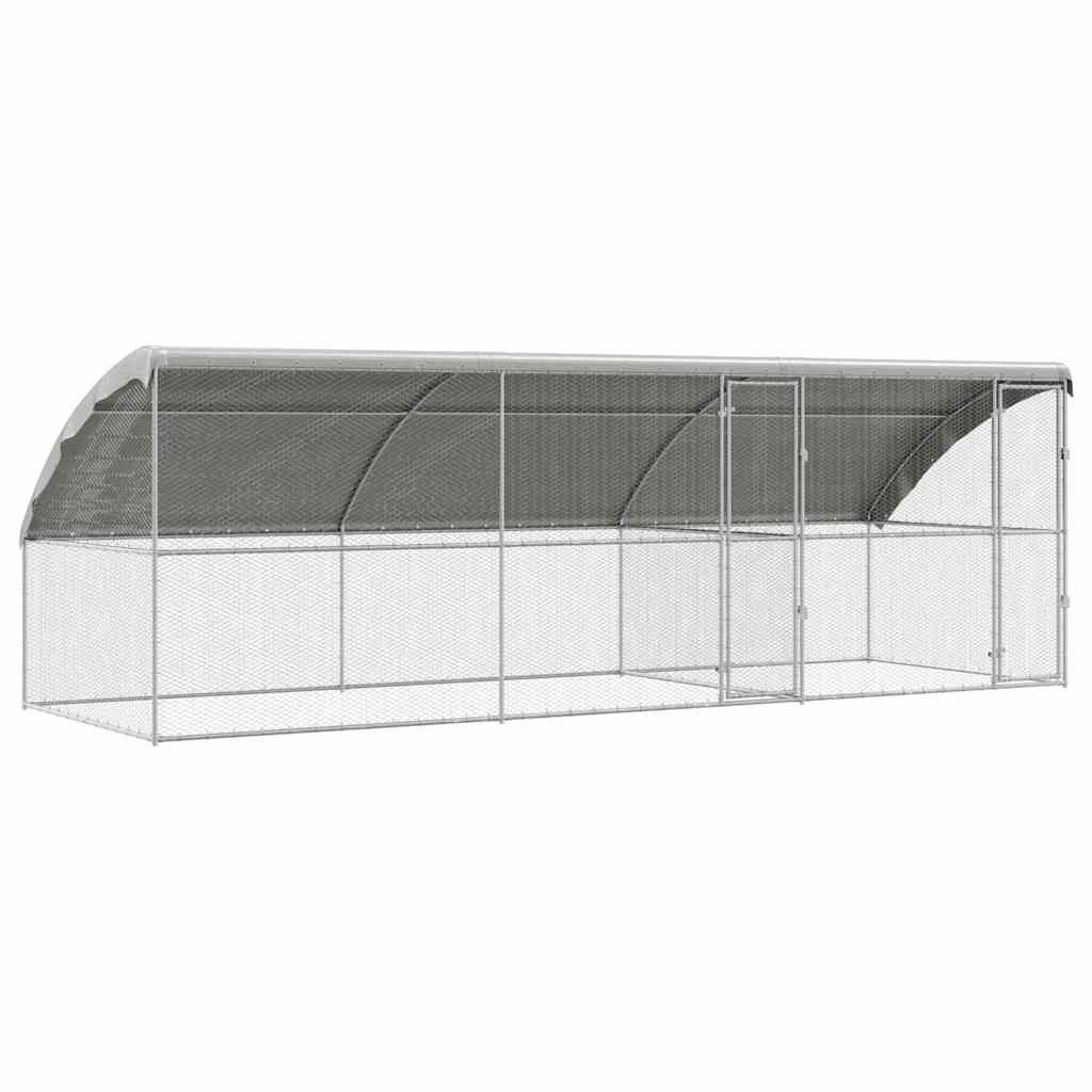 Chicken Cage 3 pcs Silver 600 x 200 x 200 cm Galvanised Steel