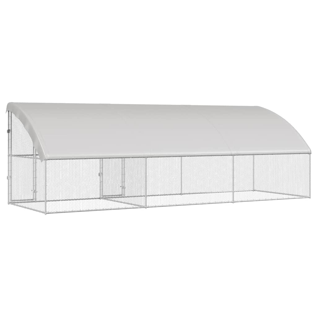Chicken Cage 3 pcs Silver 600 x 200 x 200 cm Galvanised Steel