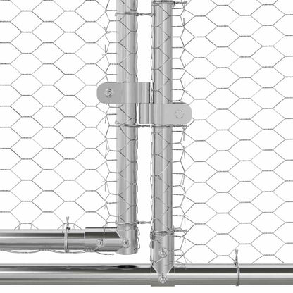 Chicken Cage 4 pcs Silver 800 x 200 x 198.5 cm Galvanised Steel