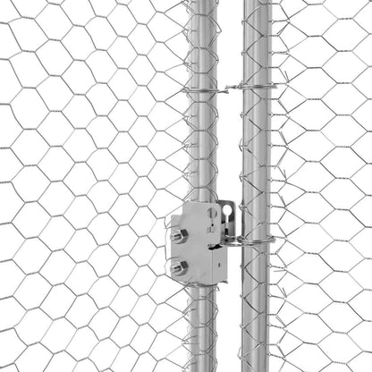 Chicken Cage 4 pcs Silver 800 x 200 x 198.5 cm Galvanised Steel