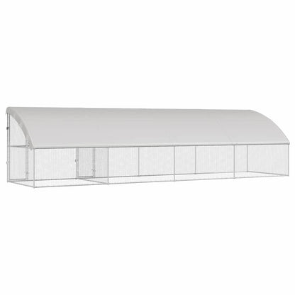 Chicken Cage 4 pcs Silver 800 x 200 x 198.5 cm Galvanised Steel