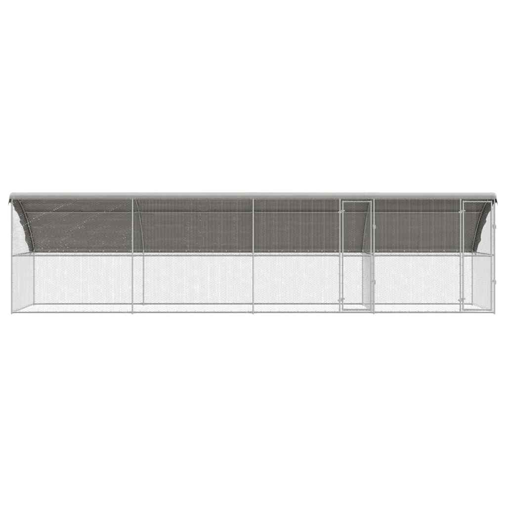 Chicken Cage 4 pcs Silver 800 x 200 x 198.5 cm Galvanised Steel