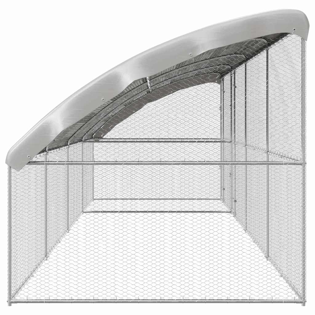 Chicken Cage 4 pcs Silver 800 x 200 x 198.5 cm Galvanised Steel