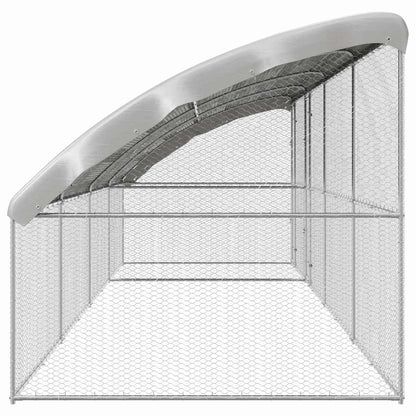 Chicken Cage 4 pcs Silver 800 x 200 x 198.5 cm Galvanised Steel