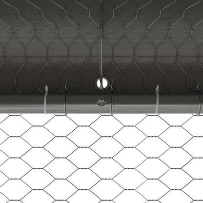 Chicken Cage 2 pcs Silver 400 x 200 x 200 cm Steel and PE