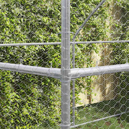 Chicken Cage 3 pcs Silver 600 x 200 x 200 cm Steel and PE