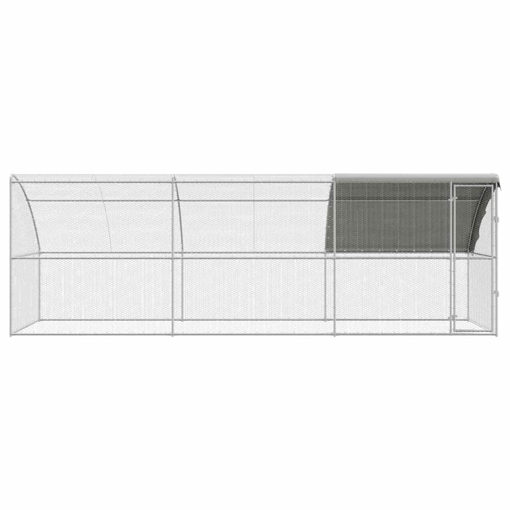 Chicken Cage 3 pcs Silver 600 x 200 x 200 cm Steel and PE
